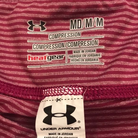 UNDER ARMOUR HeatGear Striped Compression Crops - Picture 6 of 6